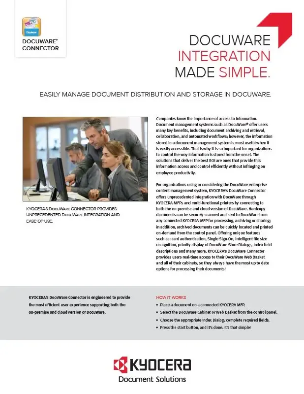Kyocera, Software, Document Management, Docuware Connector, Mega Business Systems