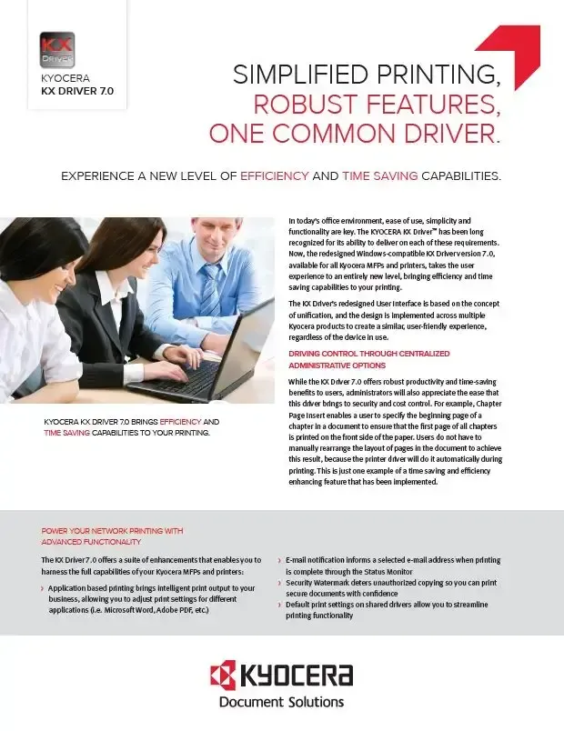 Kyocera, Software, Network Device Management, Kx Driver, Mega Business Systems