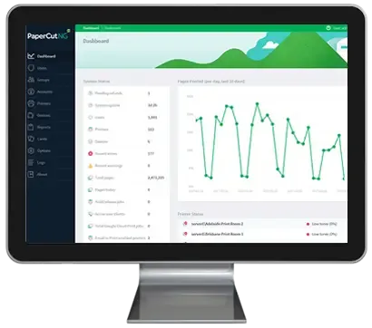 Papercut, Dashboard, Mega Business Systems