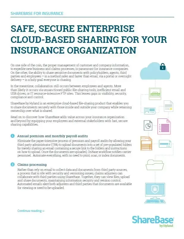 ShareBase, Insurance, Kyocera, Software, Document Management, Mega Business Systems